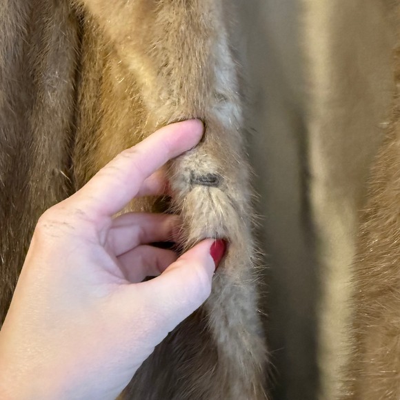 Vintage 1940s 1950s Brown Fur Coat - Picture 12 of 12